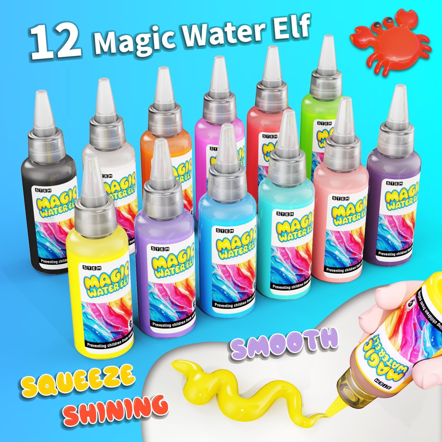 Unleash Creativity with the Magic Water Toy Elf Kit - 12 Vibrant Colors for Endless Fun and Imagination!