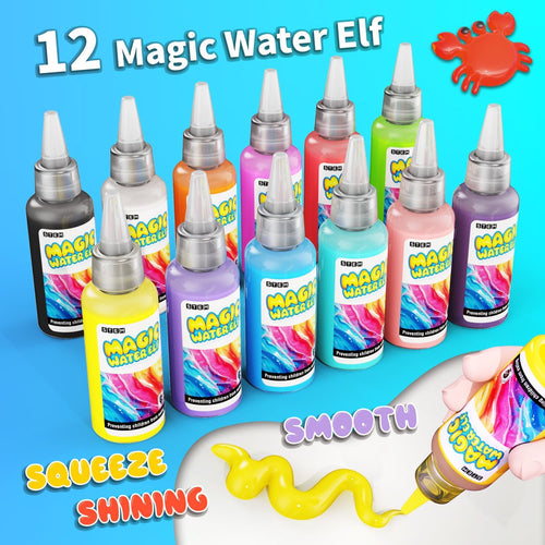 Unleash Creativity with the Magic Water Toy Elf Kit - 12 Vibrant Colors for Endless Fun and Imagination!
